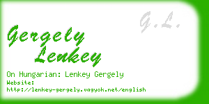 gergely lenkey business card